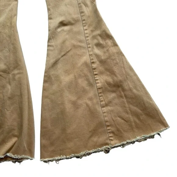 Free People We The Free Lace Up Back Extreme Flare High Rise SZ 24 CRVY - Picture 12 of 12